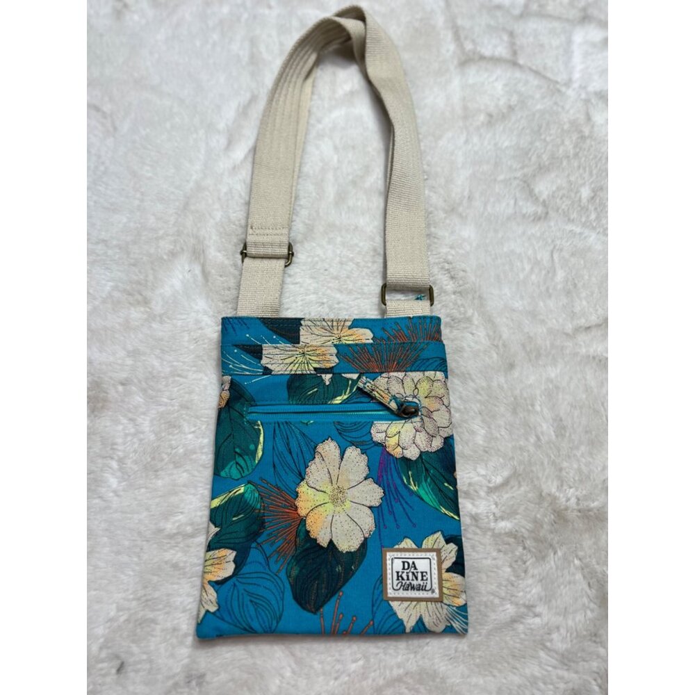DA Kine Hawaii tropical flower crossbody purse